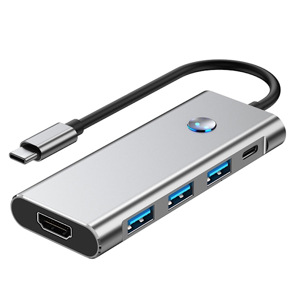 7-in-1 USB-C Hubi: 4K/60Hz, Kortinlukija, 3.0 Portit