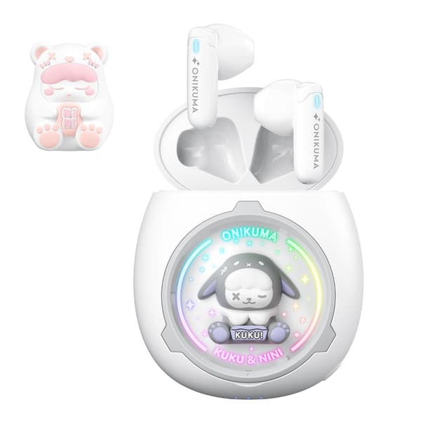 TWS True Wireless Bluetooth-hörlurar med JL6973D chipset, Bluetooth 5.3, Type-C laddningsfodral, 48h standby och 1032ῼ drivenhet White White
