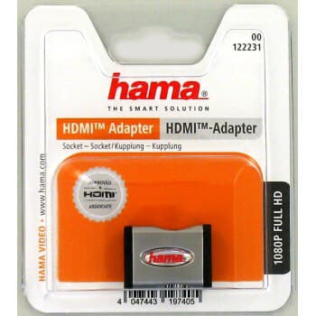 HDMI Adapter  Hun-Hun Sort Guldbelagt ST