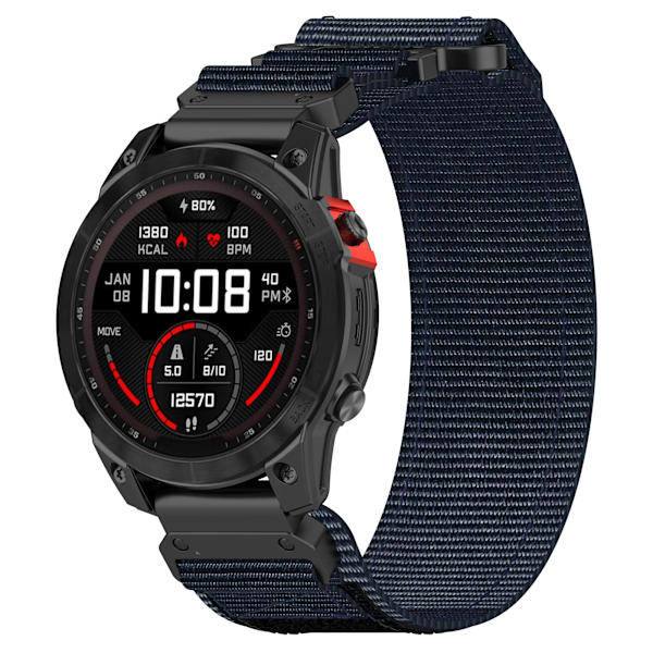 Garmin Nylon klockarmband för Garmin Fenix 8 Blå 20 mm