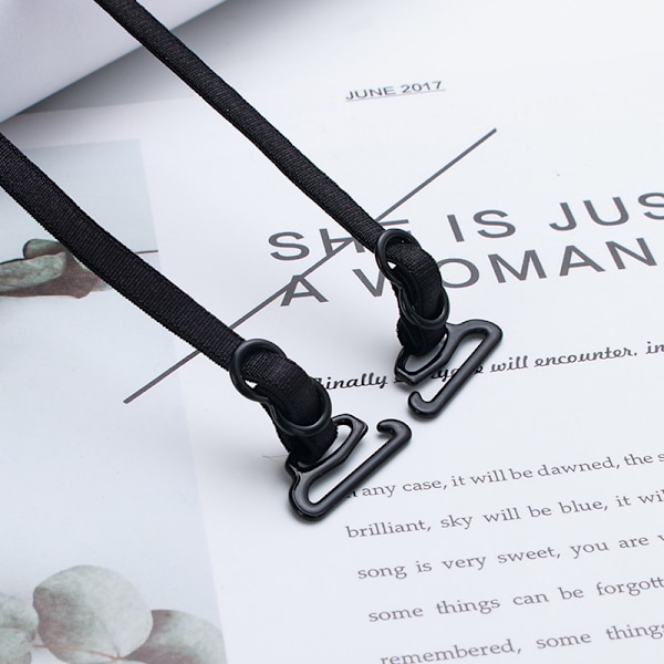 Justerbar og elastisk bh-rem Sort