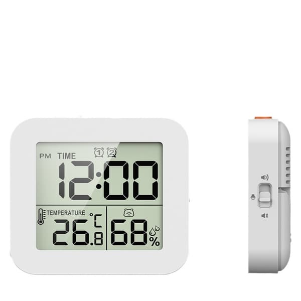 LCD Temperatur- och Luftfuktighetsklocka Timer - Multifunktionell Digital Klocka med Alarm, Nedräkning och Temperaturmätning