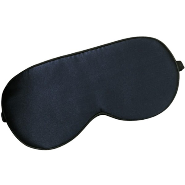 Sidensömnmask för kvinnor och män, ögonmask i 100 % mullbärssilke Svart