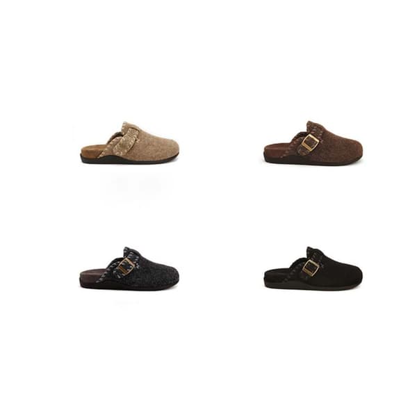 Varme Fuzzy Slip-on Sko, kompatible med Birkenstock Stil, Perfekt til Efterår/Vinter coffee 39 coffee 39