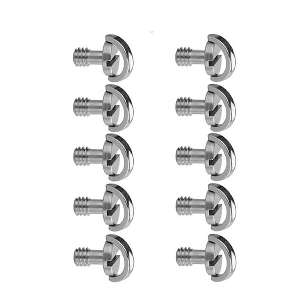 Kamerakonverteringsskruesæt, 10-Pak 1/4 Quick Release pladeskruer