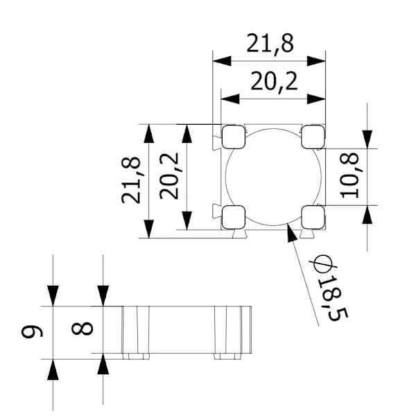 100 stk. batteriholder til 18650 batteri, enkeltcellebeslag, cylindrisk batteriholder