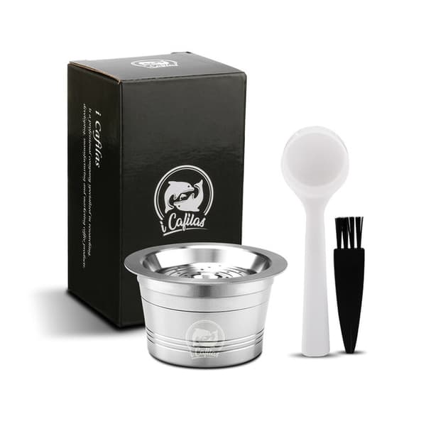 Kaffekapslar Cafissimo Kapslar Påfyllningsbara kaffekapslar Hållare Filter Silver Silver