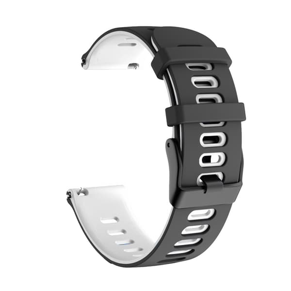 Klockarmband i silikon Black+White 20 mm Black+White 20 mm