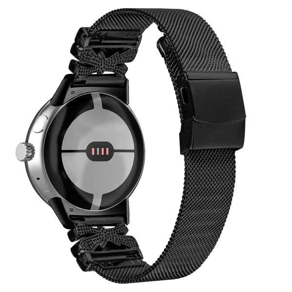 Klockarmband i rostfritt stål för Google Pixel Watch1/2 Svart