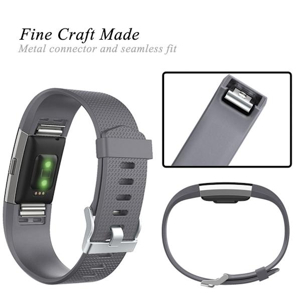 Fitbit Charge 2 armband L Grey Grey
