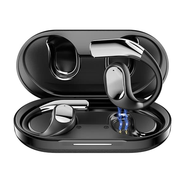 SP39 Elektropletterede Bluetooth-øretelefoner - Åbent øredesign Black Black