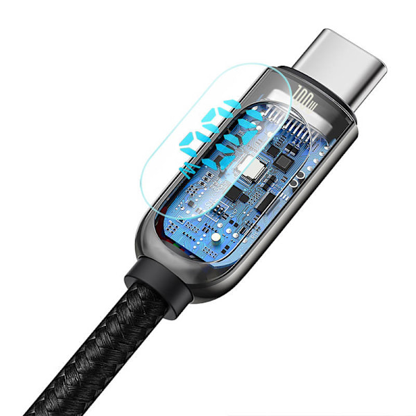 Baseus Displaykabel USB-C till Type-C 100W 1m (svart)