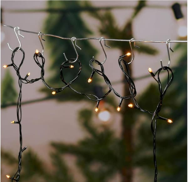 50 Pack Christmas Light Clips Hopeanväriset Outdoor String Light Clips S S