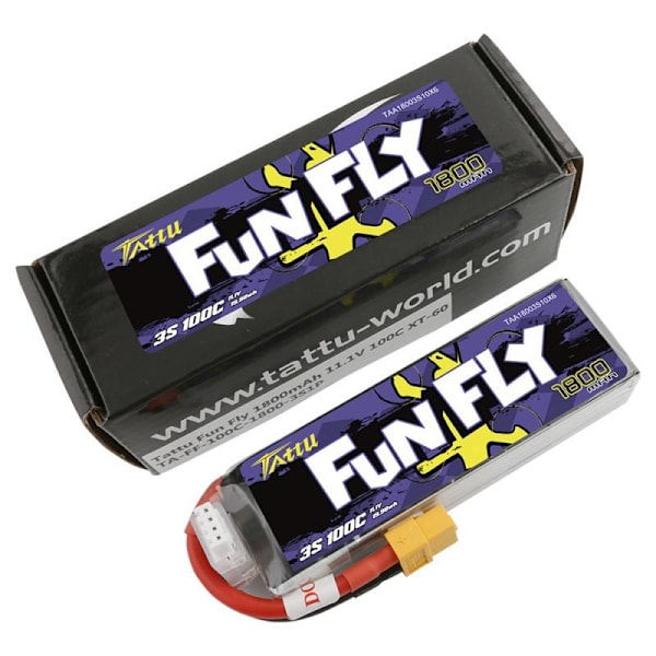 Tattu Funfly 1800mAh 11.1V 100C 3S1P XT60 batteri