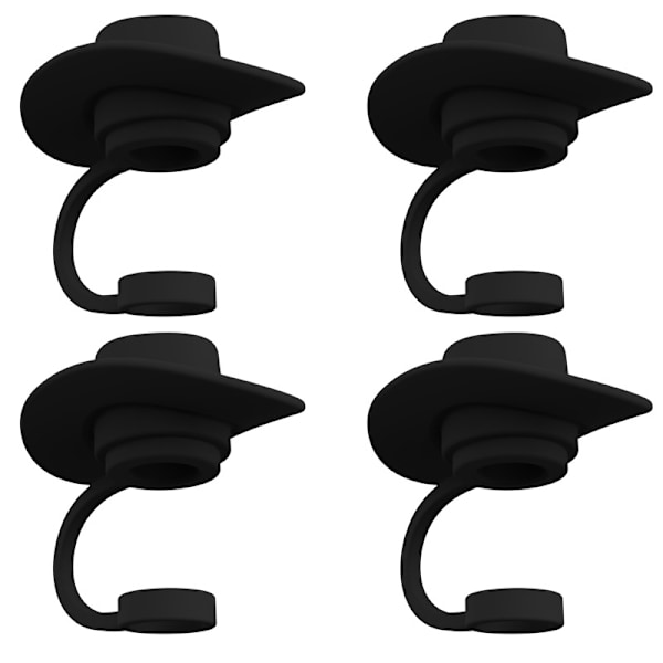 4-pack silikon sugrörsskydd, återanvändbara sugrörslock
