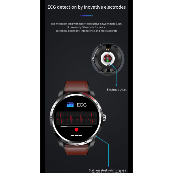 INF Smartwatch med blodtryk og pulsmåler