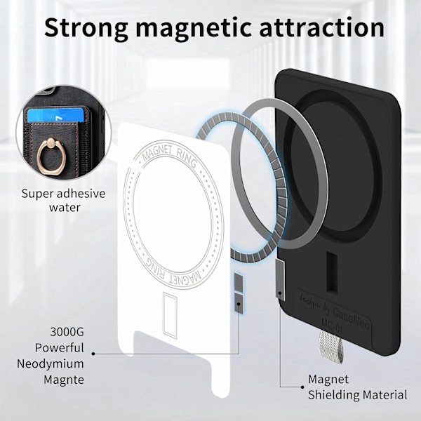 Retro magnetiskt korthållarfodral för Redmi Redmi Note 13 4G
