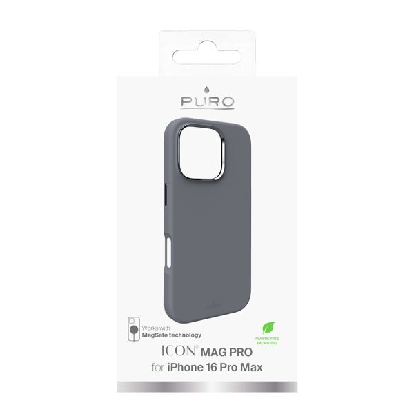 iPhone 16 Pro Max silicone cover ICON MAG PRO, dark grey