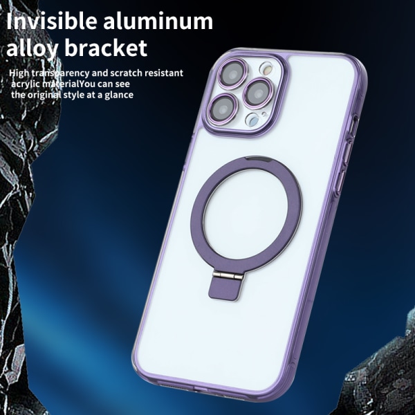 Iskunkestävä mobiilikotelo jalustalla iPhonelle iPhone 13 Musta