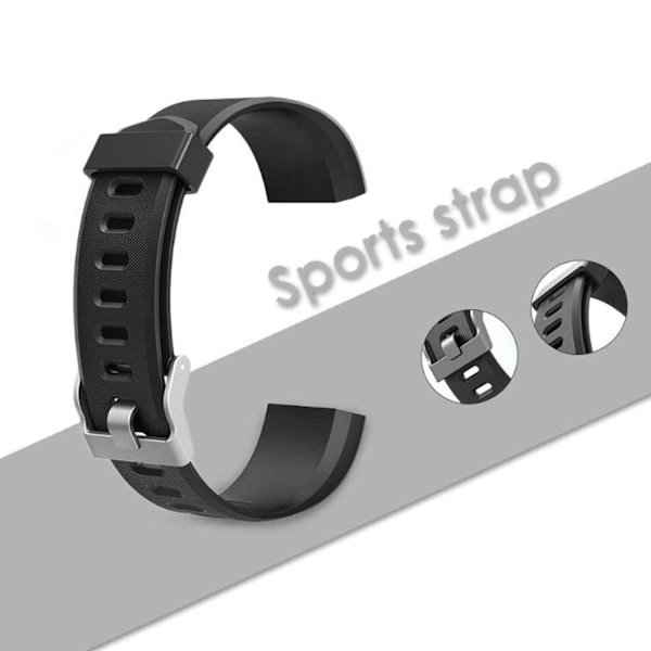 Ersättande Klockarmband för ID115 Plus HR/ID115 Plus Svart