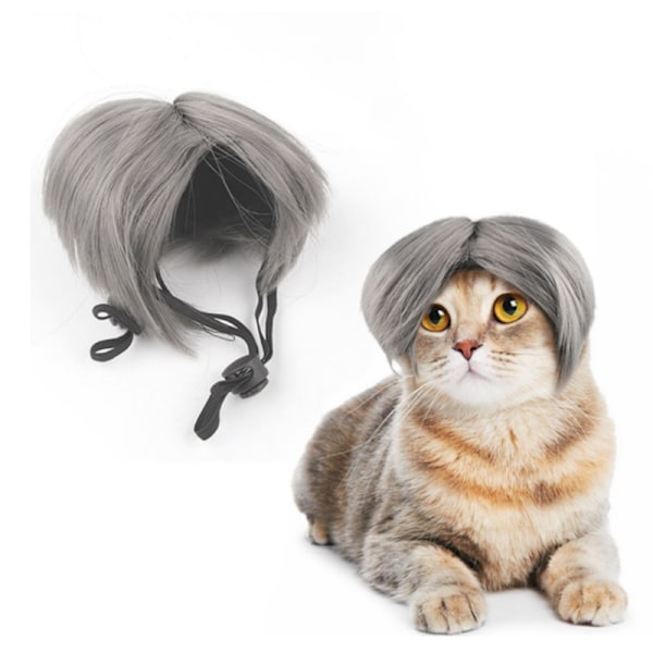Justerbar Pet Peruk med elastisk rem