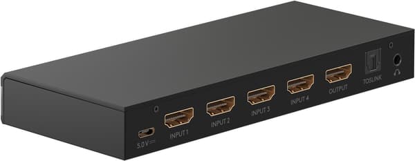 HDMI switch box 4 til 1 med lydudgang