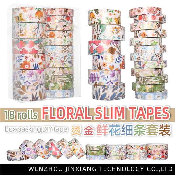 DIY Scrapbook Washi Tape Set (18 rullar)