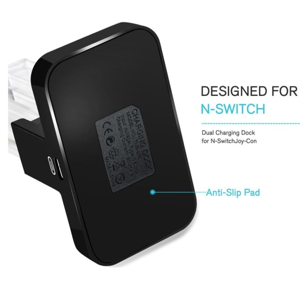 INF Nintendo Switch Joy-Con ladestation til 4 spilkontroller