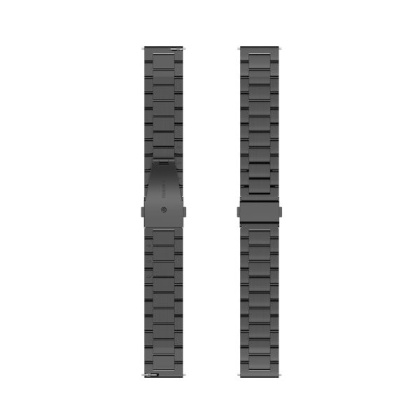 INF Kellon ranneke 22 mm Huawei Watch GT / Magic / TicWatch Pro ruostumaton teräs Musta