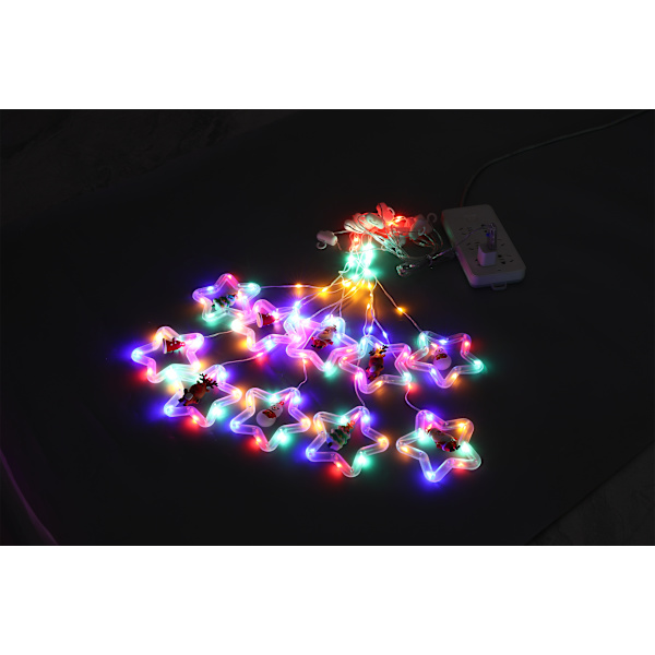 Ring LED-lys til jul, bryllupper, fester og boligindretning Snefnug stjerne ring Farvede lys