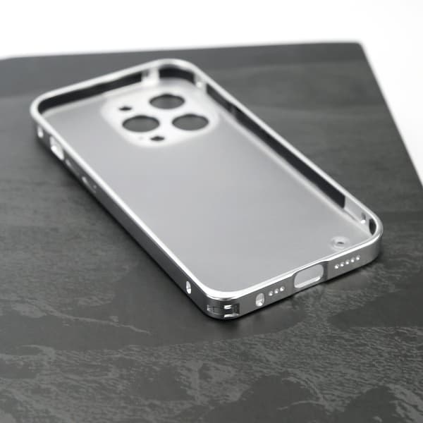 Aluminumlegeringsramfodral för iPhone 14 Pro Silver Silver