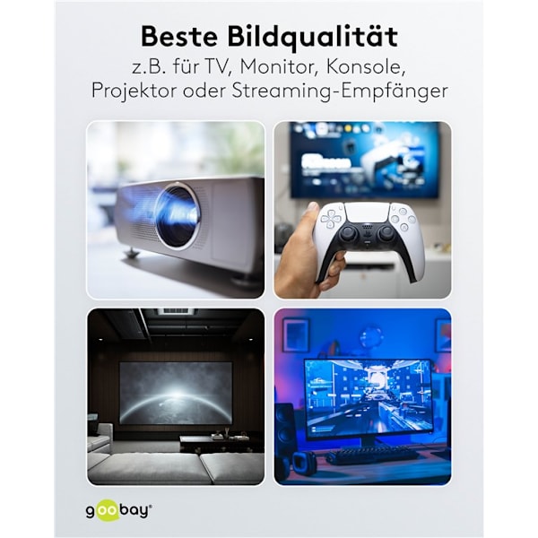 Optisk hybrid HDMI™-kabel med ultrahög hastighet och Ethernet (AOC)