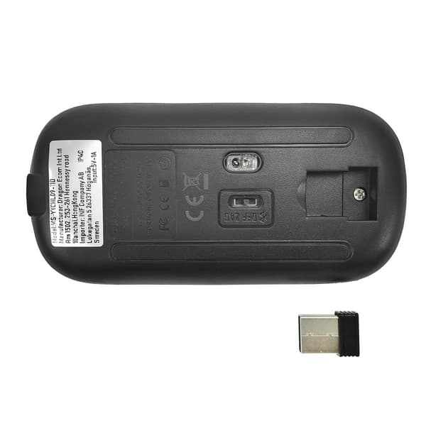 Langaton hiiri - 2,4G + Bluetooth kaksoistila, musta, valaistu