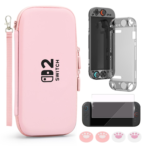 Bärväska Set för Switch 2 Konsol Rosa