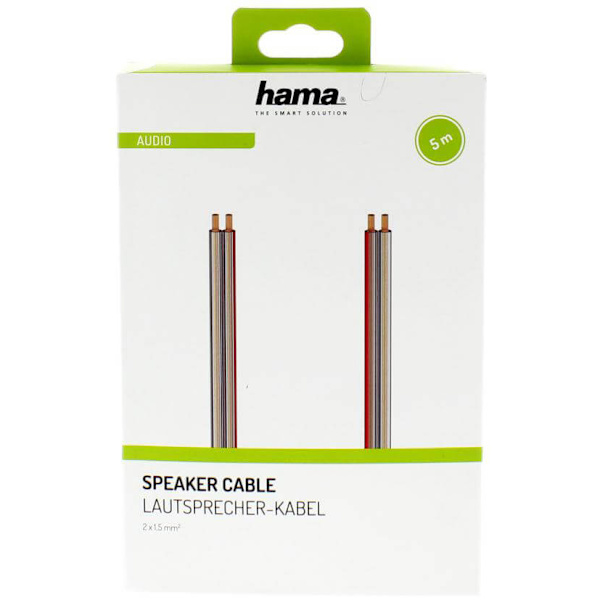 Högtalarkabel 2x1.5mm2 Transparent 5m