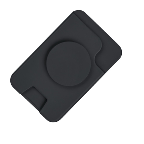 Magneettinen iPhone 12-15 -kotelo turvatyynyn jalustalla Musta