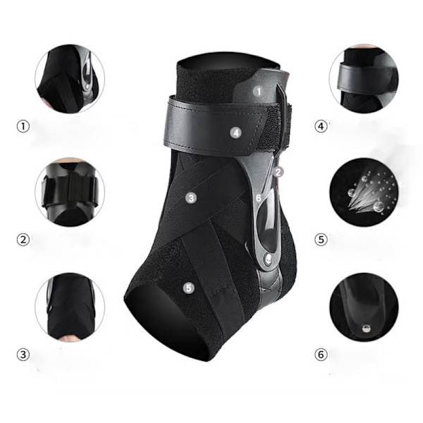 Urheilun nilkkatuki Black M Black M