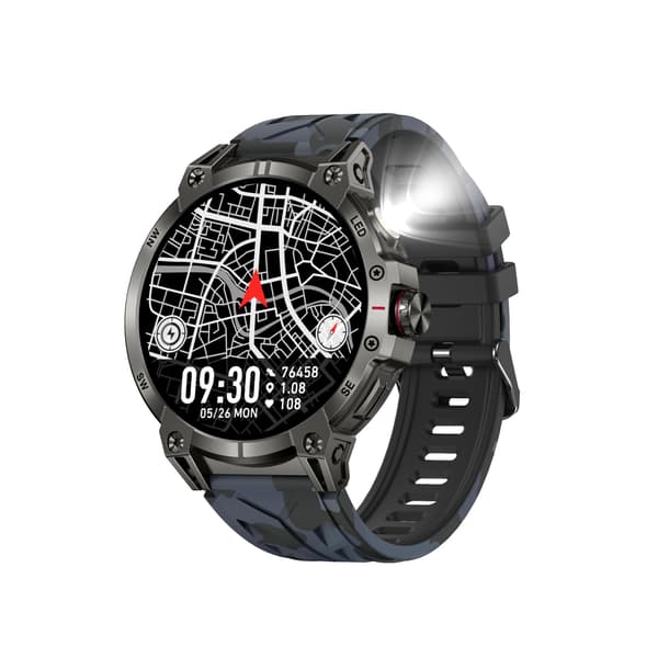 Multifunktionelt smartwatch med sundhedsovervågning og Bluetooth-opkald Blue Blue