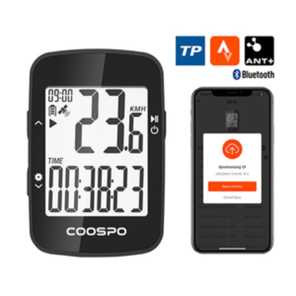 Cykelcomputer Coospo BC26 kompatibel med z: Strava, Trainingpeaks osv.