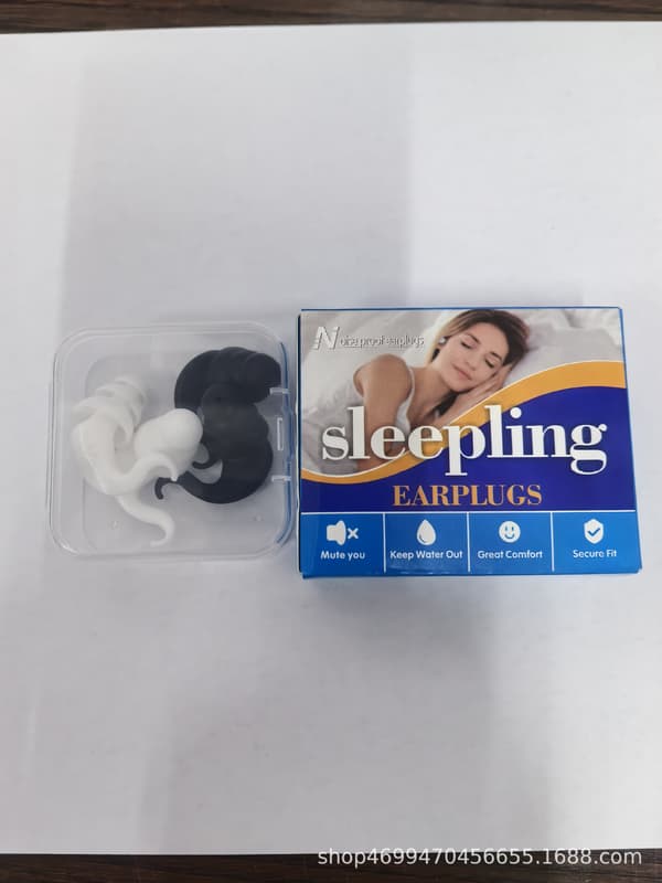 Professionelle silikone ørepropper med støjreduktion - 2 par Black+White Black+White