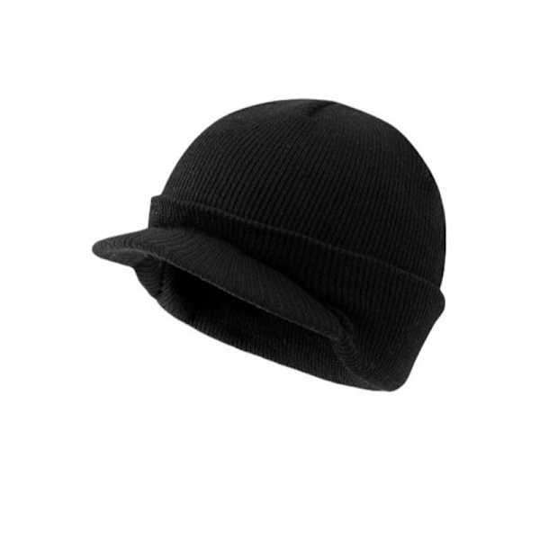 Herr Ny Stickad Mössa Black Black