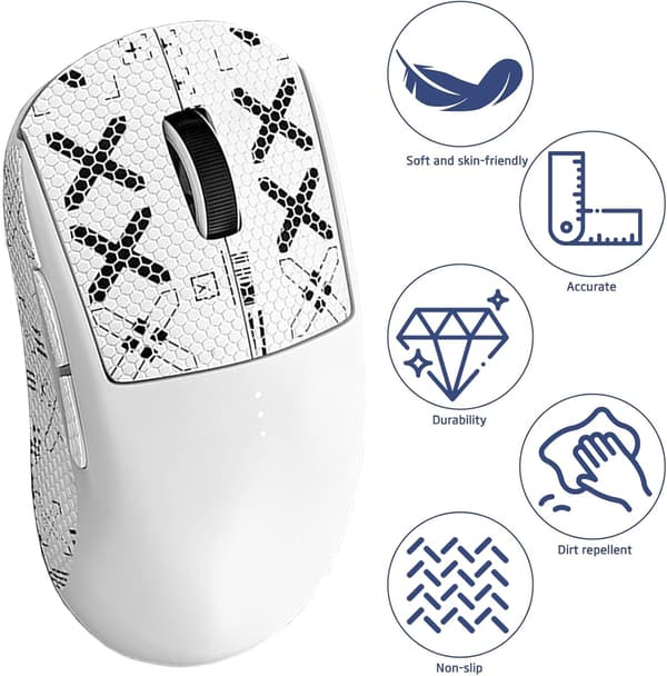 Parannettu pito hiiritarrat Logitech M720:lle White White