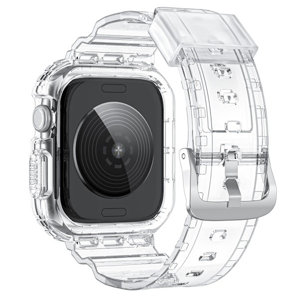 Genomskinligt TPU-skydd för Apple Watch - Integrerat band för 46mm