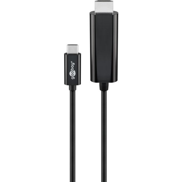 USB-C™-HDMI-adapterkabel 4k @ 60 Hz, 1,80 m, svart