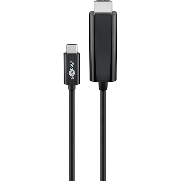 USB-C™-HDMI-sovitinkaapeli 4k @ 60 Hz, 1,80 m, musta