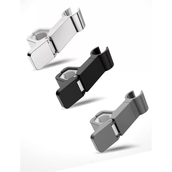 2-pak Universal klemmebracket til håndbruser 24-34mm justerbar vinkel og nem clip-installation Silver Silver