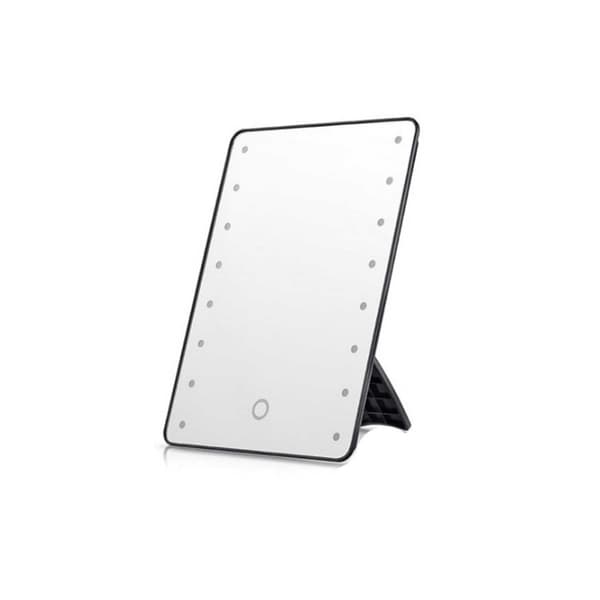 LED Sminkspegel med Ställ - Touch Dimbara, 3-Vägs Belysning, 255x185mm Black Black