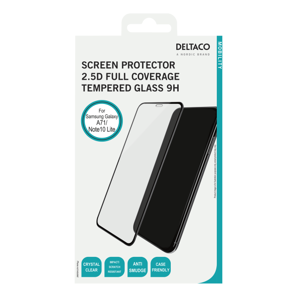 Screen protector Samsung A71/Note10 Lite2.5D fullcover glass