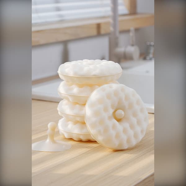 Honeycomb Diskborste med Sugkopp - Dubbelsidig med Utbytbara Svampar