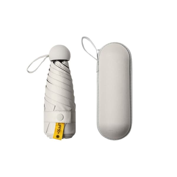 Mini paraply med fem foldelementer - kapseldesign White White